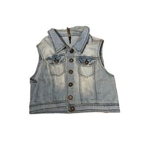 Highway Jeans Denim Girls Vest Sz Large